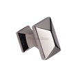 This is an image of a Heritage Brass - Cabinet Knob Pyramid Design 35mm Polished Nickel Finish, c2232-pnf that is available to order from T.H Wiggans Ironmongery in Kendal.