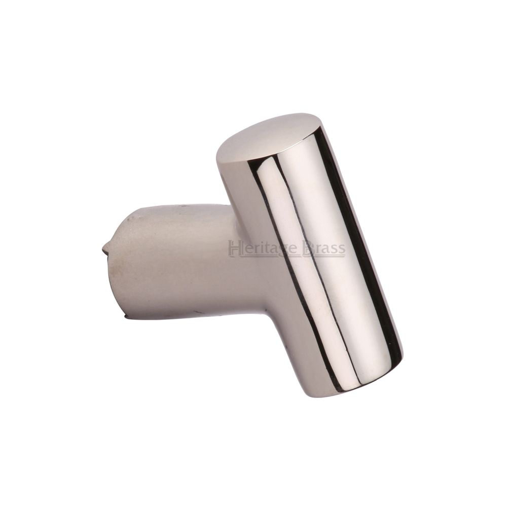 This is an image of a Heritage Brass - Cabinet Knob T Shaped 35mm Polished Nickel Finish, c2234-pnf that is available to order from T.H Wiggans Ironmongery in Kendal.