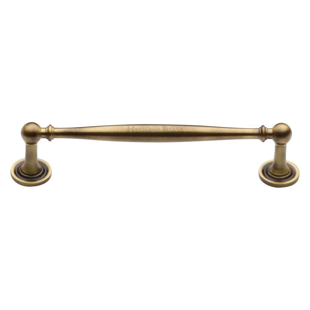 This is an image of a Heritage Brass - Cabinet Pull Colonial Design 152mm CTC Antique Brass Finish, c2533-152-at that is available to order from T.H Wiggans Ironmongery in Kendal.