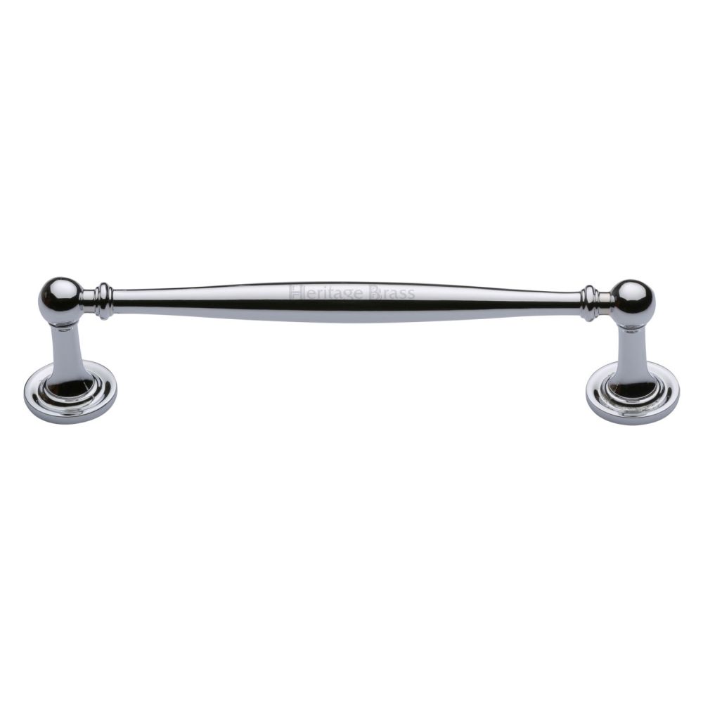 This is an image of a Heritage Brass - Cabinet Pull Colonial Design 152mm CTC Polished Chrome Finish, c2533-152-pc that is available to order from T.H Wiggans Ironmongery in Kendal.
