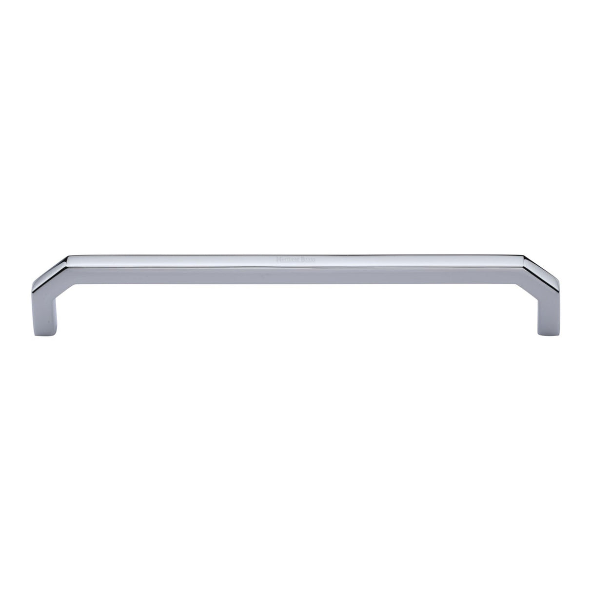 This is an image of a Heritage Brass - Cabinet Pull Hex Angular Design 203mm CTC Polished Chrome Finish, c3465-203-pc that is available to order from T.H Wiggans Ironmongery in Kendal.