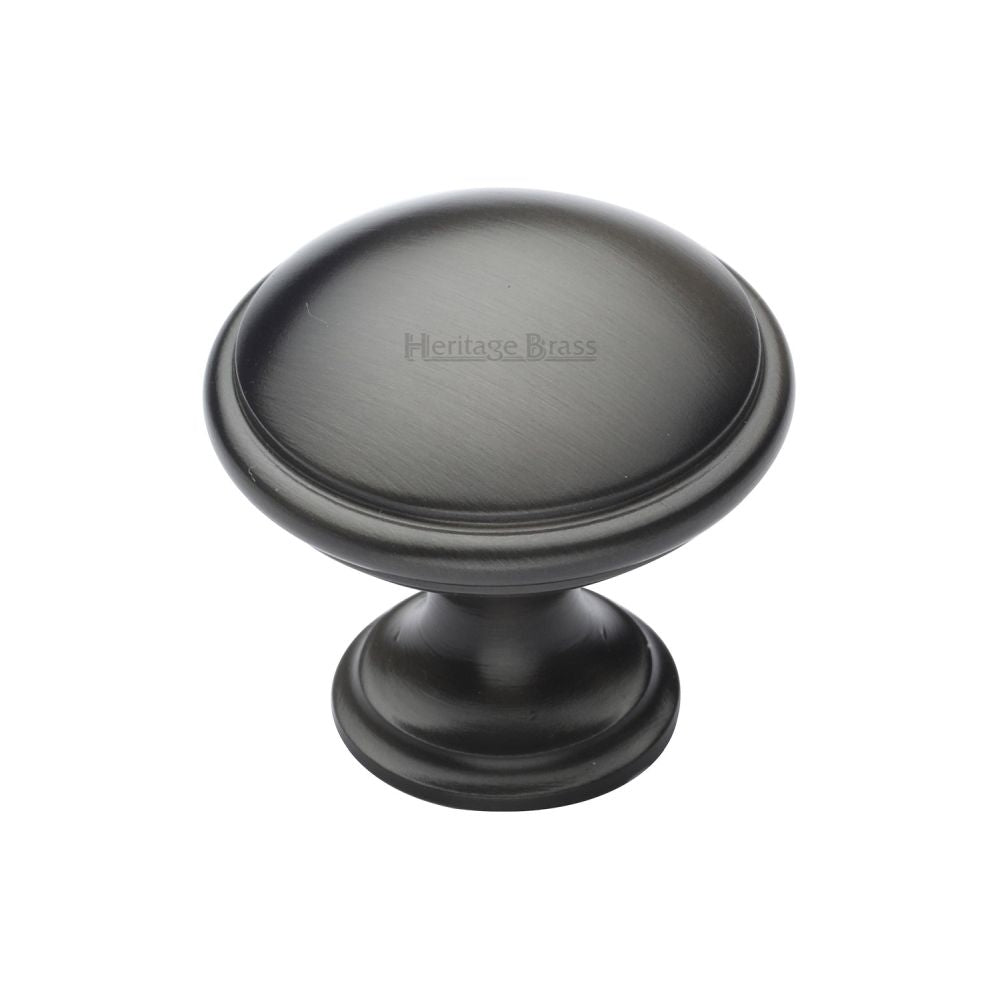 This is an image of a Heritage Brass - Cabinet Knob Domed Design 32mm Matt Bronze Finish, c3950-32-mb that is available to order from T.H Wiggans Ironmongery in Kendal.