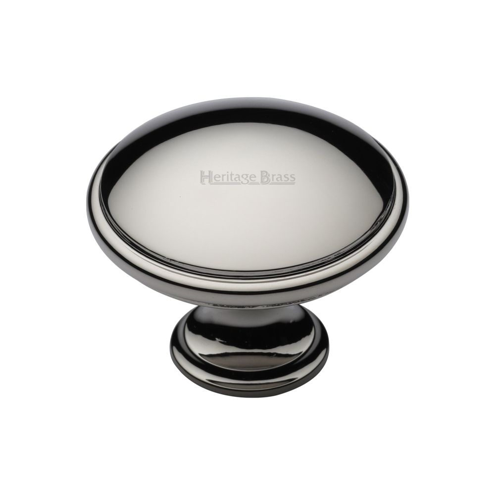 This is an image of a Heritage Brass - Cabinet Knob Domed Design 38mm Polished Nickel Finish, c3950-38-pnf that is available to order from T.H Wiggans Ironmongery in Kendal.
