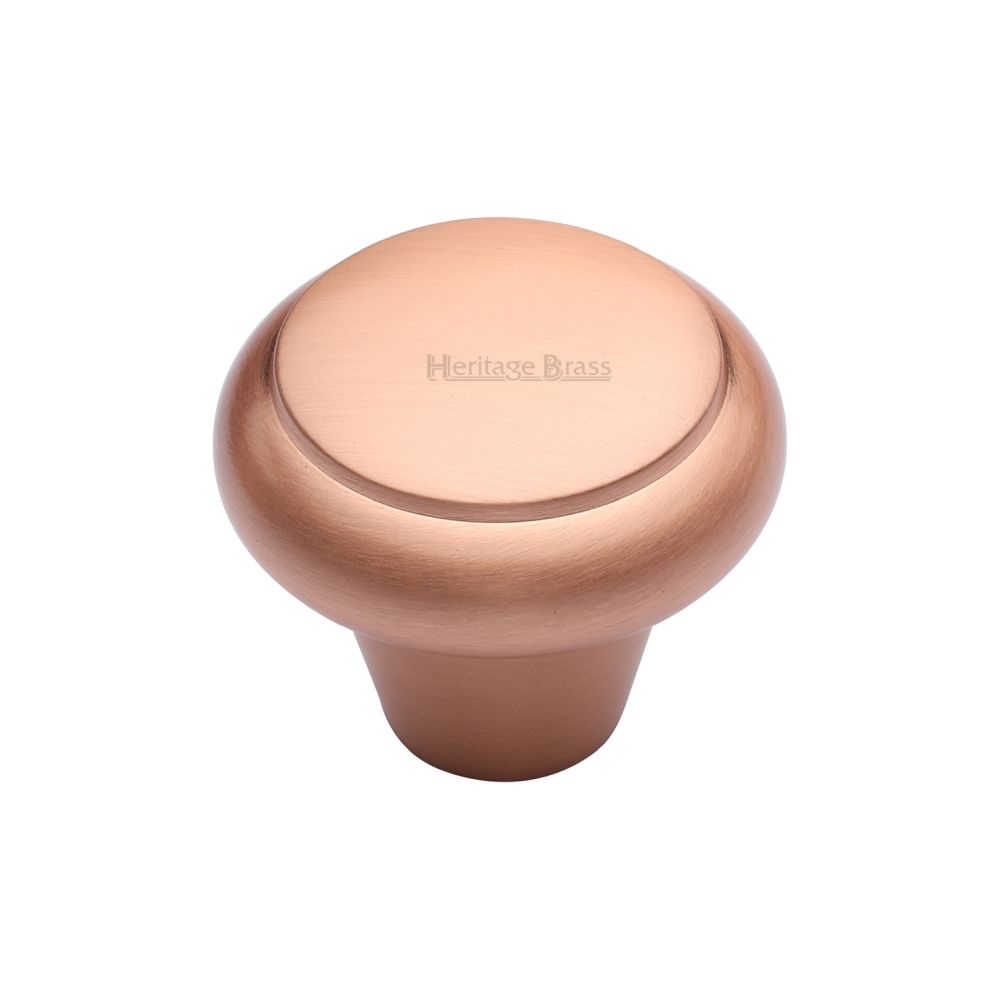 This is an image of a Heritage Brass - Cabinet Knob Round Edge Design 38mm Satin Rose Gold Finish, c3990-38-srg that is available to order from T.H Wiggans Ironmongery in Kendal.