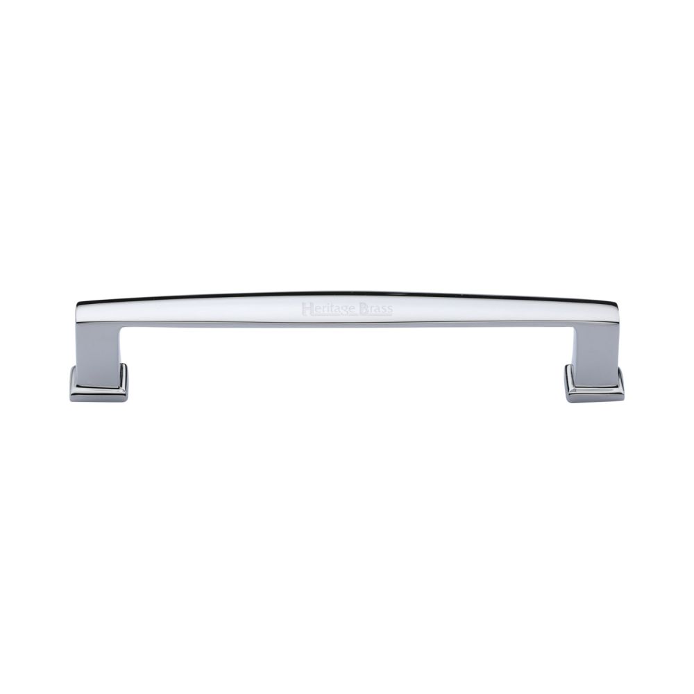 This is an image of a Heritage Brass - Cabinet Pull Vintage Design 152mm CTC Polished Chrome Finish, c4384-152-pc that is available to order from T.H Wiggans Ironmongery in Kendal.