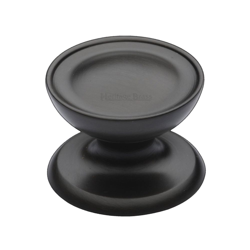 This is an image of a Heritage Brass - Cabinet Knob Surrey Design 38mm Matt Bronze Finish, c4386-38-mb that is available to order from T.H Wiggans Ironmongery in Kendal.