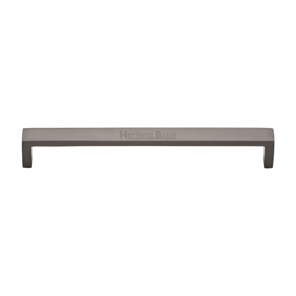 This is an image of a Heritage Brass - Cabinet Pull Wide Metro Design 192mm CTC Matt Bronze Finish, c4520-192-mb that is available to order from T.H Wiggans Ironmongery in Kendal.