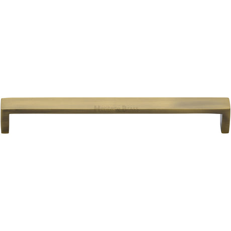 This is an image of a Heritage Brass - Cabinet Pull Wide Metro Design 203mm CTC Antique Finish, c4520-203-at that is available to order from T.H Wiggans Ironmongery in Kendal.