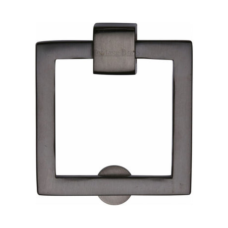 This is an image of a Heritage Brass - Square Drop Pull Matt Bronze Finish, c6311-mb that is available to order from T.H Wiggans Ironmongery in Kendal.