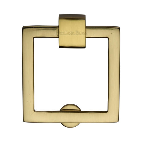 This is an image of a Heritage Brass - Square Drop Pull Polished Brass Finish, c6311-pb that is available to order from T.H Wiggans Ironmongery in Kendal.