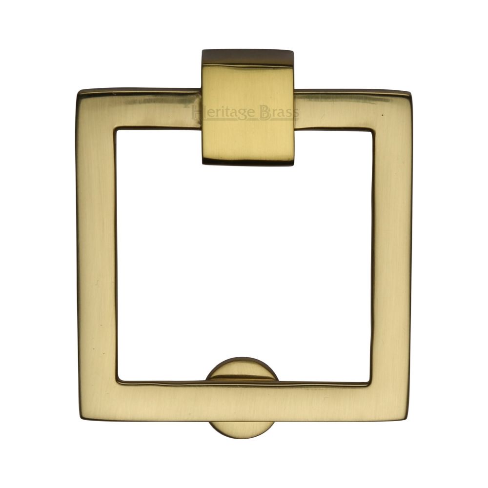 This is an image of a Heritage Brass - Square Drop Pull Polished Brass Finish, c6311-pb that is available to order from T.H Wiggans Ironmongery in Kendal.