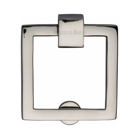 This is an image of a Heritage Brass - Square Drop Pull Polished Nickel Finish, c6311-pnf that is available to order from T.H Wiggans Ironmongery in Kendal.