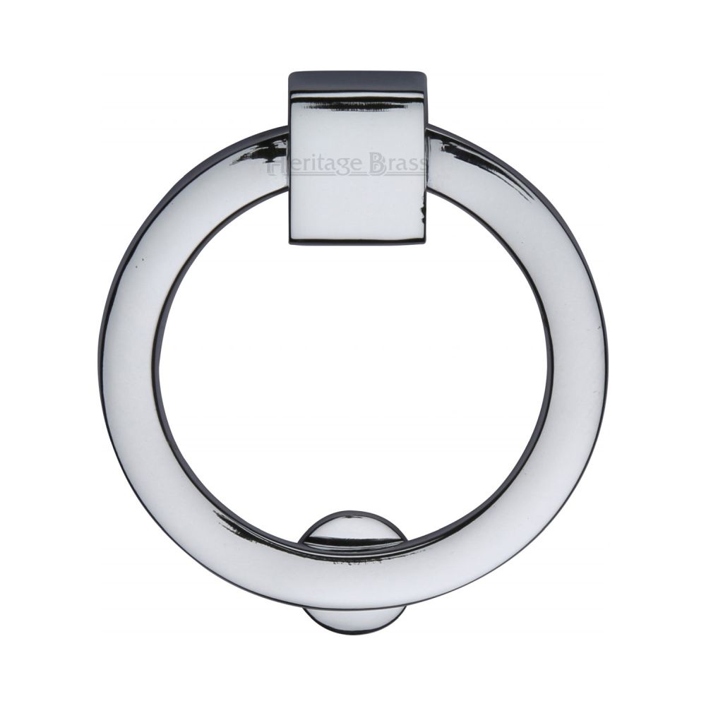 This is an image of a Heritage Brass - Round Drop Pull 50mm Polished Chrome Finish, c6321-pc that is available to order from T.H Wiggans Ironmongery in Kendal.