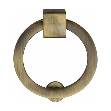 This is an image of a Heritage Brass - Round Drop Pull 63mm Antique Brass Finish, c6321-63-at that is available to order from T.H Wiggans Ironmongery in Kendal.