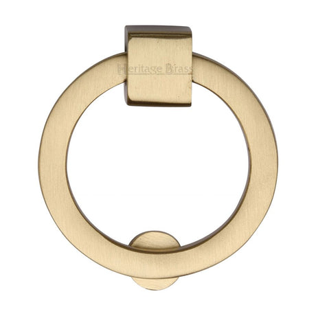This is an image of a Heritage Brass - Round Drop Pull 63mm Satin Brass Finish, c6321-63-sb that is available to order from T.H Wiggans Ironmongery in Kendal.