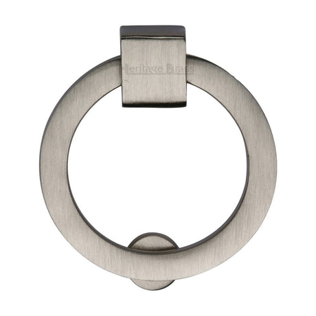 This is an image of a Heritage Brass - Round Drop Pull 63mm Satin Nickel Finish, c6321-63-sn that is available to order from T.H Wiggans Ironmongery in Kendal.