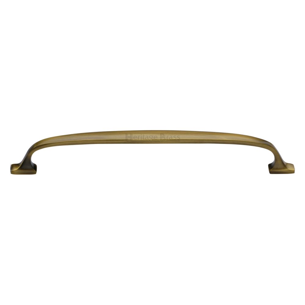 This is an image of a Heritage Brass - Cabinet Pull Durham Design 203mm CTC Antique Brass Finish, c7213-203-at that is available to order from T.H Wiggans Ironmongery in Kendal.