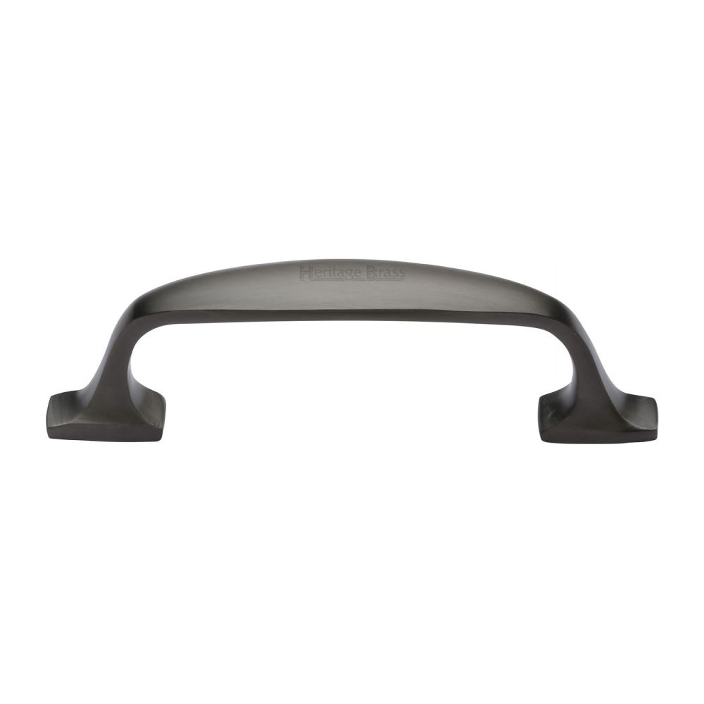 This is an image of a Heritage Brass - Cabinet Pull Durham Design 76mm CTC Matt Bronze Finish, c7213-76-mb that is available to order from T.H Wiggans Ironmongery in Kendal.