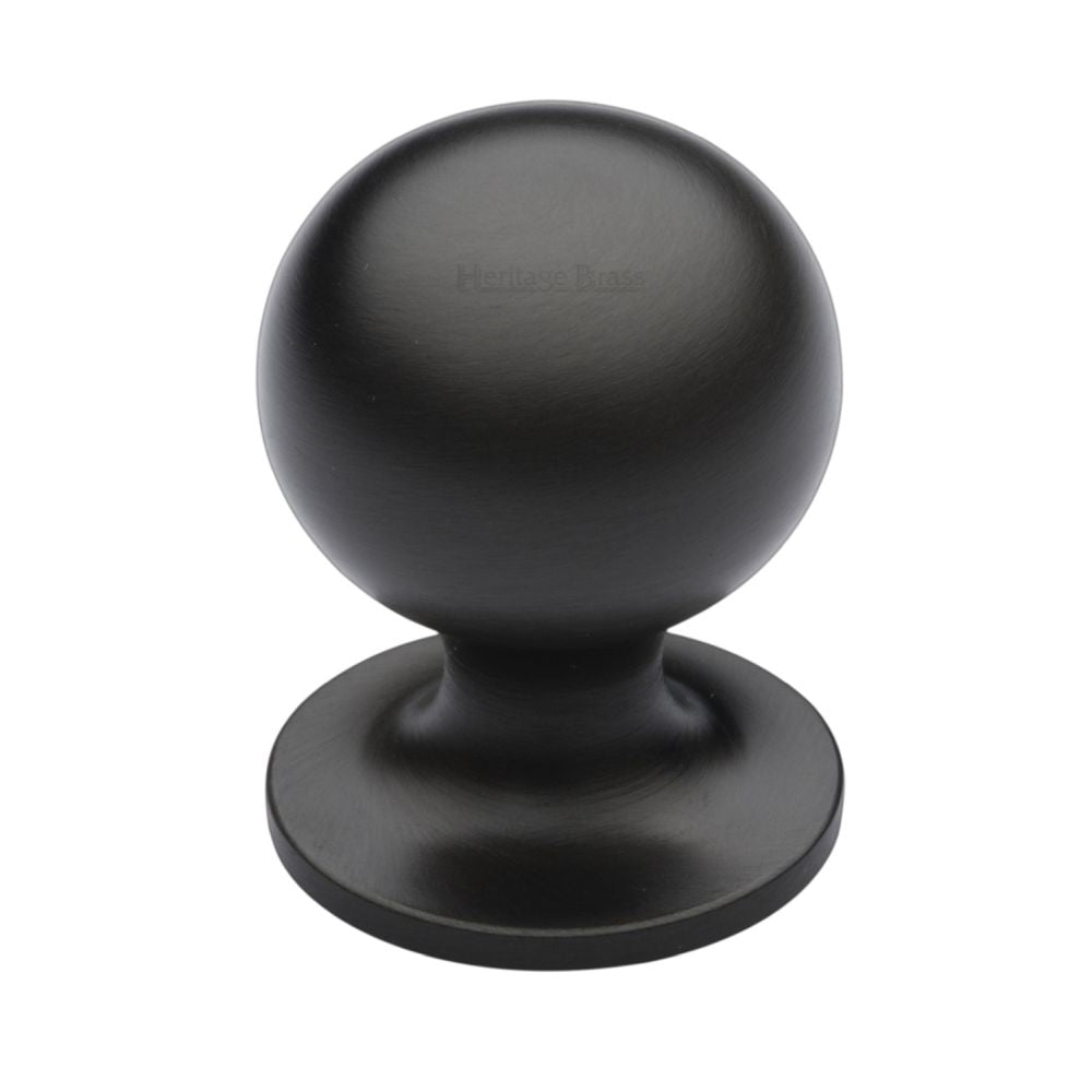 This is an image of a Heritage Brass - Cabinet Knob Ball Design 32mm Matt Bronze Finish, c8321-32-mb that is available to order from T.H Wiggans Ironmongery in Kendal.