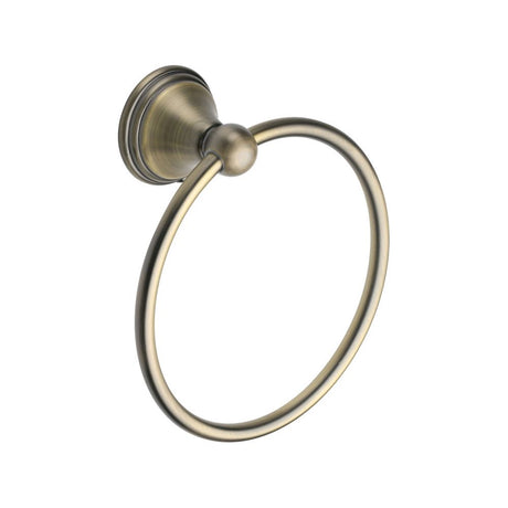 This is an image of a M.Marcus - Towel ring Matt Antique Finish, cam-ring-ma that is available to order from T.H Wiggans Ironmongery in Kendal.