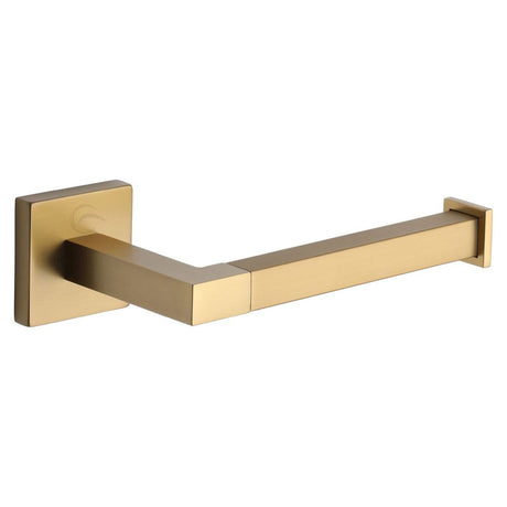 This is an image of a M.Marcus - Toilet Roll Holder Satin Brass Finish, che-paper-sb that is available to order from T.H Wiggans Ironmongery in Kendal.
