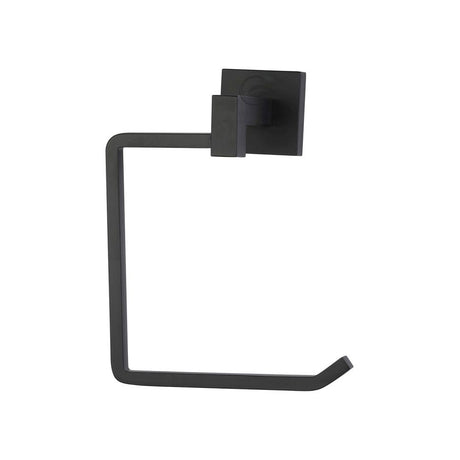 This is an image of a M.Marcus - Towel ring Matt Black Finish, che-ring-blk that is available to order from T.H Wiggans Ironmongery in Kendal.