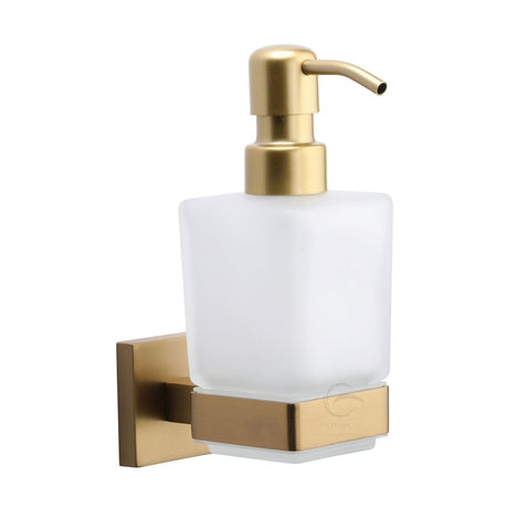 This is an image of a M.Marcus - Soap dispenser with high quality SS304 pump Satin Brass Finish, che-soap-sb that is available to order from T.H Wiggans Ironmongery in Kendal.