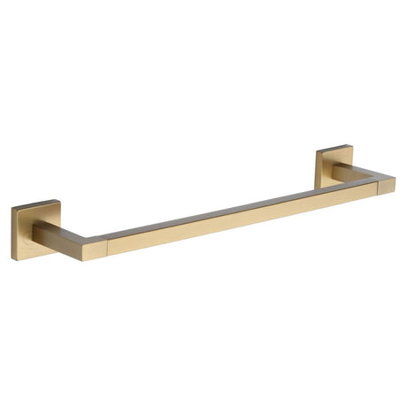 This is an image of a M.Marcus - Singel towel rail 45cm Satin Brass Finish, che-towel-45-sb that is available to order from T.H Wiggans Ironmongery in Kendal.