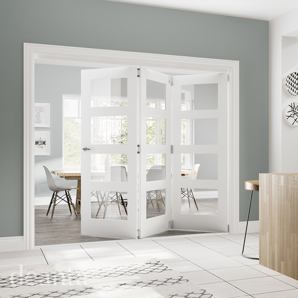 Deanta Coventry White Primed Clear Glazed Doors