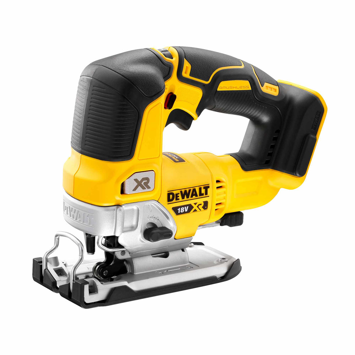 This is an image of  DEWALT DCS334N 18v Brushless Jigsaw BODY ONLY  available to order from T.H. Wiggans Ironmongery in Kendal.