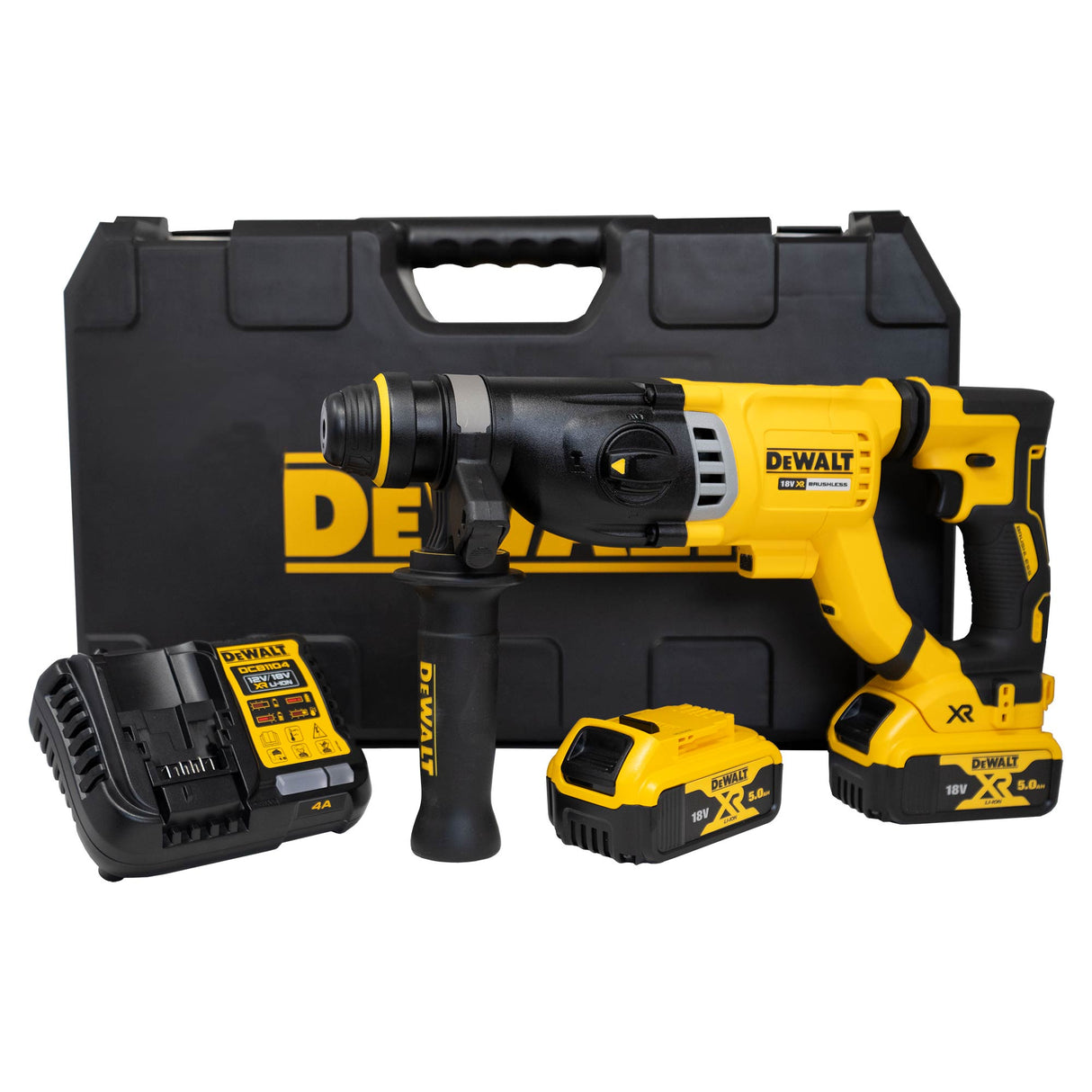 DEWALT DCH263P2 18v Brushless SDS Plus Hammer Drill with 2x5ah Batteries