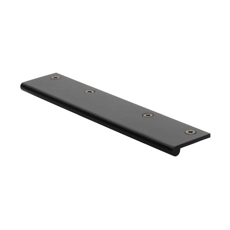This is an image of a Heritage Brass - EP Edge Pull Cabinet Handle 200mm Matt Black Finish, ep200-38-bkmt that is available to order from T.H Wiggans Ironmongery in Kendal.