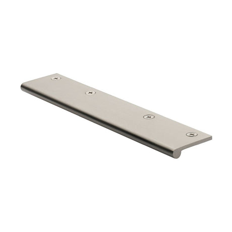 This is an image of a Heritage Brass - EP Edge Pull Cabinet Handle 200mm Satin Nickel Finish, ep200-38-sn that is available to order from T.H Wiggans Ironmongery in Kendal.