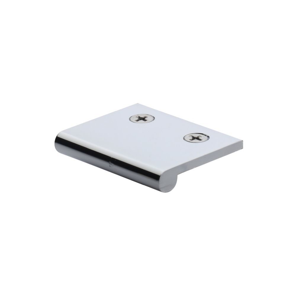 This is an image of a Heritage Brass - EP Edge Pull Cabinet Handle 50mm Polished Chrome Finish, ep50-38-pc that is available to order from T.H Wiggans Ironmongery in Kendal.