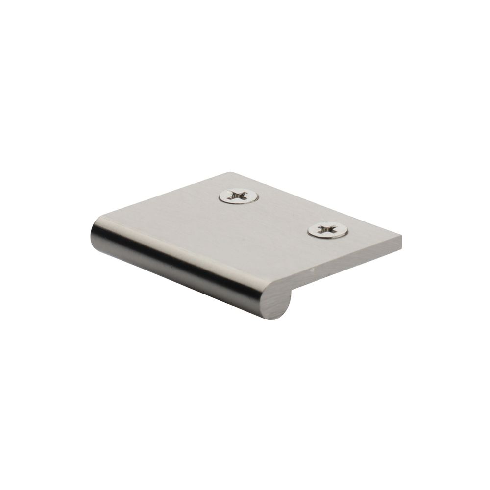 This is an image of a Heritage Brass - EP Edge Pull Cabinet Handle 50mm Satin Nickel Finish, ep50-38-sn that is available to order from T.H Wiggans Ironmongery in Kendal.