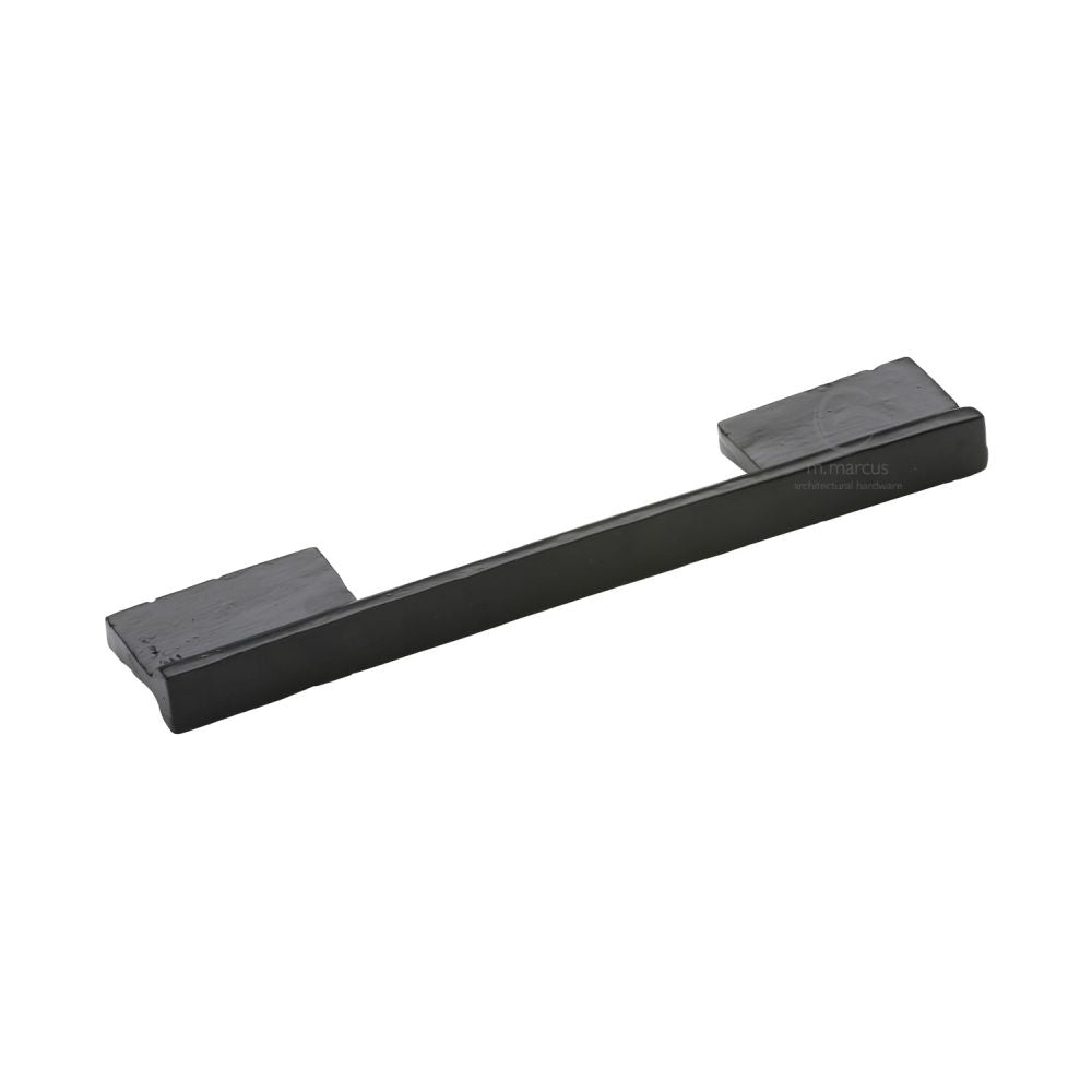 This is an image of a M.Marcus - Black Iron Rustic Cabinet Pull Anvil Design 160mm CTC, fb317-160 that is available to order from T.H Wiggans Ironmongery in Kendal.