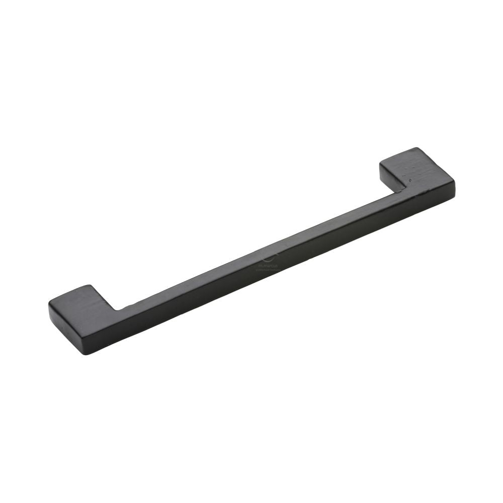 This is an image of a M.Marcus - Black Iron Rustic Cabinet Pull Metro Design 160mm CTC, fb337-160 that is available to order from T.H Wiggans Ironmongery in Kendal.
