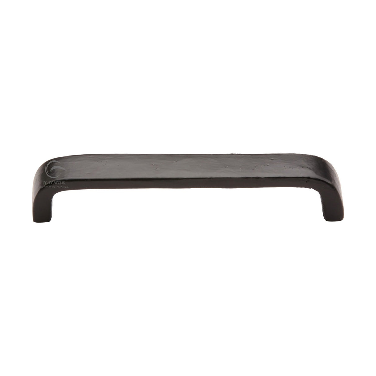 This is an image of a M.Marcus - The Cabinet Pull D Shaped 152mm Black Iron, fb341-152 that is available to order from T.H Wiggans Ironmongery in Kendal.