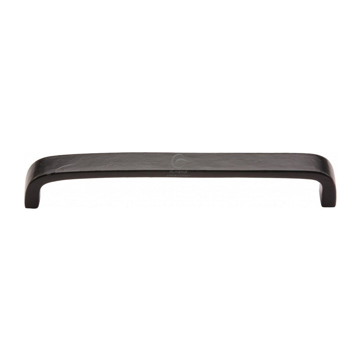 This is an image of a M.Marcus - The Cabinet Pull D Shaped 203mm Black Iron, fb341-203 that is available to order from T.H Wiggans Ironmongery in Kendal.