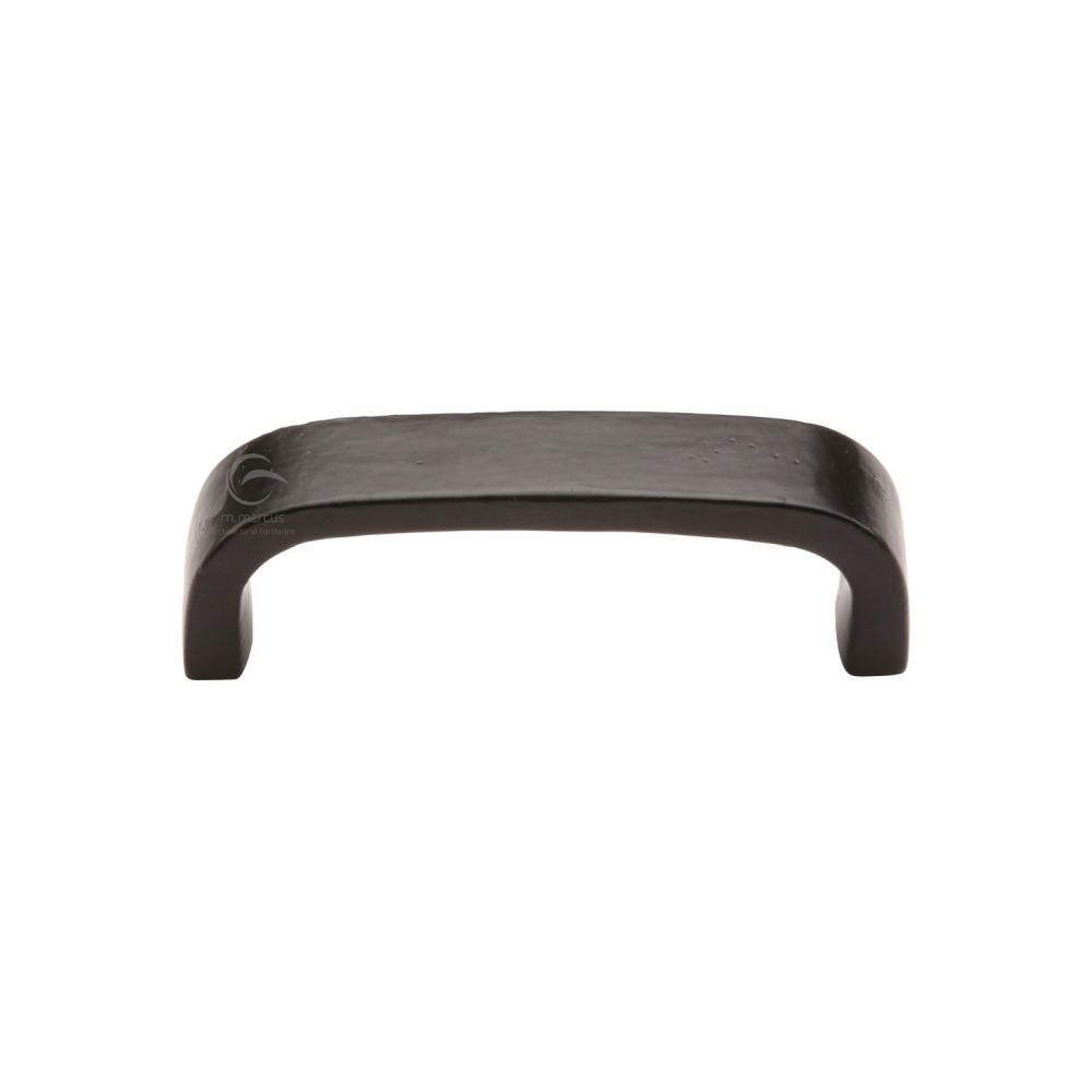 This is an image of a M.Marcus - Black Iron Rustic Cabinet Pull D Shaped 96mm CTC, fb341-96 that is available to order from T.H Wiggans Ironmongery in Kendal.