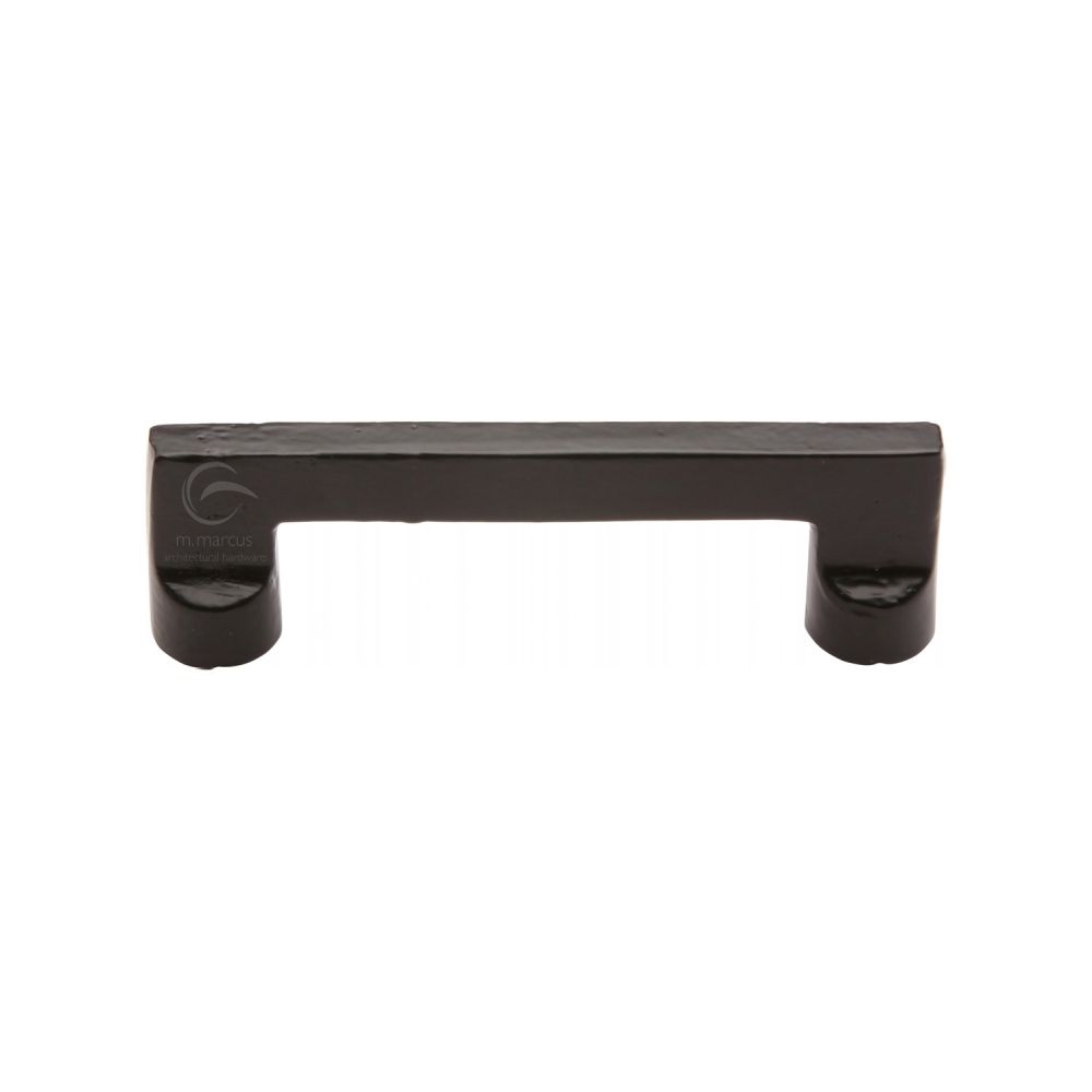 This is an image of a M.Marcus - Black Iron Rustic Cabinet Pull Apollo Design 96mm CTC, fb345-96 that is available to order from T.H Wiggans Ironmongery in Kendal.