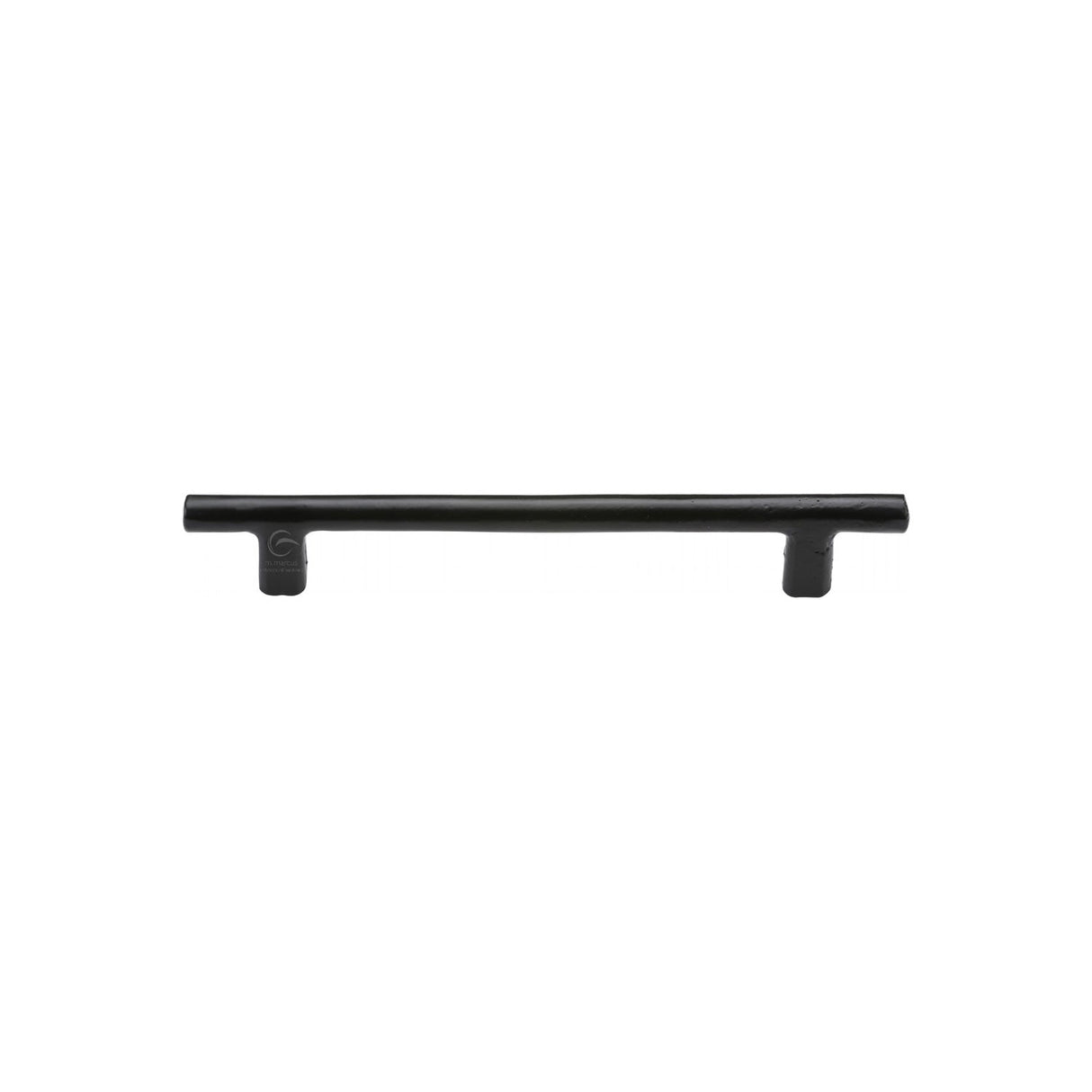 This is an image of a M.Marcus - The Cabinet Pull Round Bar Design 178mm Black Iron, fb361-178 that is available to order from T.H Wiggans Ironmongery in Kendal.