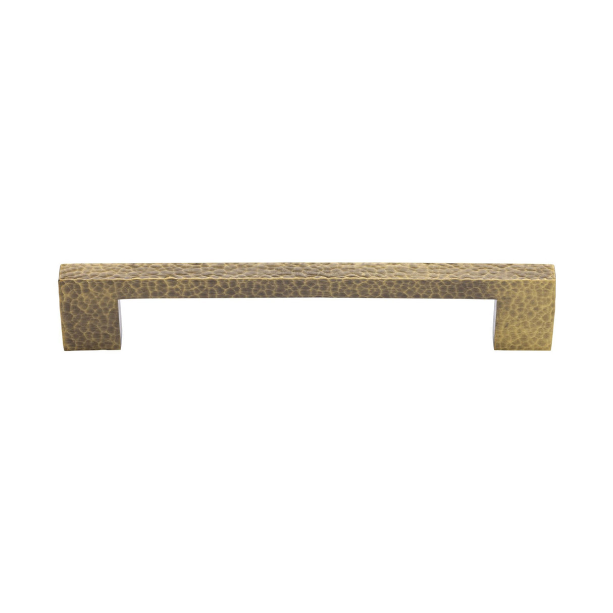 This is an image of a Heritage Brass - Cabinet Pull Metro Hammered Design 160mm CTC Antique Brass Finish, ham0337-160-at that is available to order from T.H Wiggans Ironmongery in Kendal.