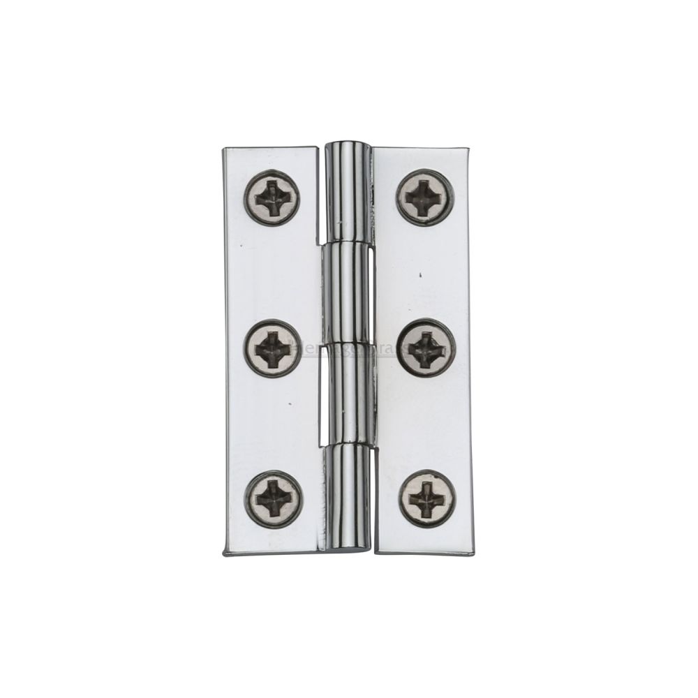 This is an image of a Heritage Brass - Cabinet Hinge Brass 1 1/2" Polished Chrome Finish, hg99-110-pc that is available to order from T.H Wiggans Ironmongery in Kendal.