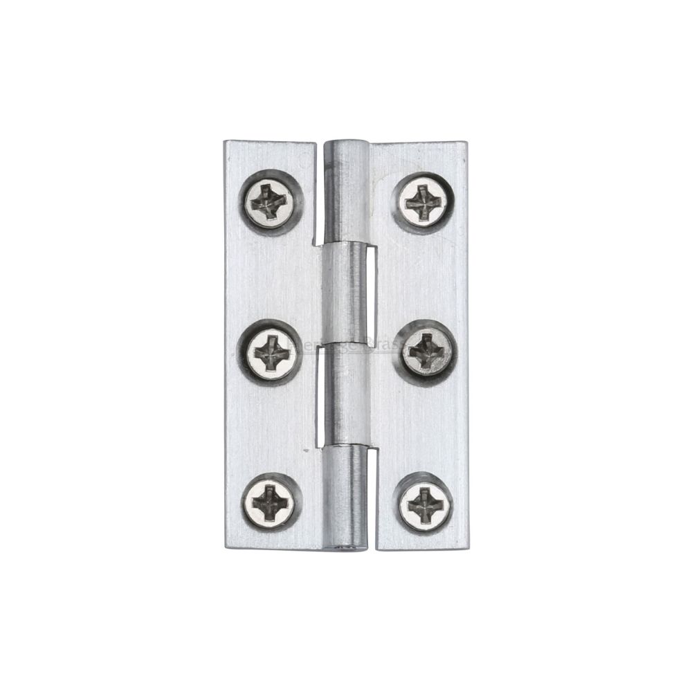 This is an image of a Heritage Brass - Cabinet Hinge Brass 1 1/2" Satin Chrome Finish, hg99-110-sc that is available to order from T.H Wiggans Ironmongery in Kendal.