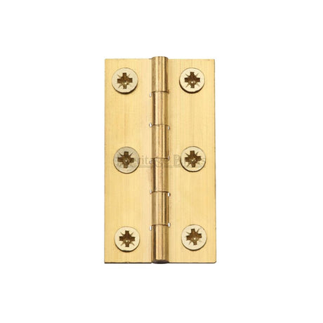This is an image of a Heritage Brass - Hinge Brass 2" X 1 1/8" Natural Brass Finish, hg99-115-nb that is available to order from T.H Wiggans Ironmongery in Kendal.