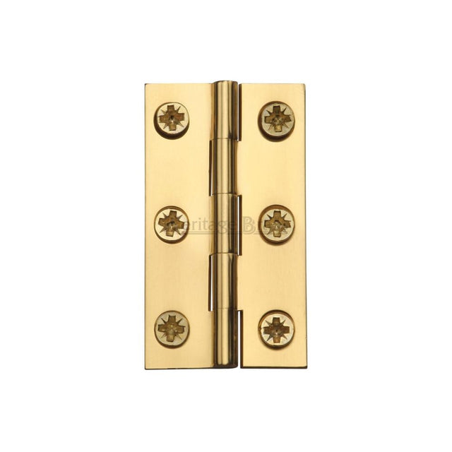 This is an image of a Heritage Brass - Hinge Brass 2" X 1 1/8" Polished Brass Finish, hg99-115-pb that is available to order from T.H Wiggans Ironmongery in Kendal.