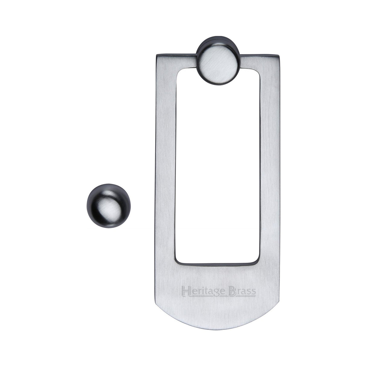 This is an image of a Heritage Brass - Door Knocker Satin Chrome finish, k1320-sc that is available to order from T.H Wiggans Ironmongery in Kendal.