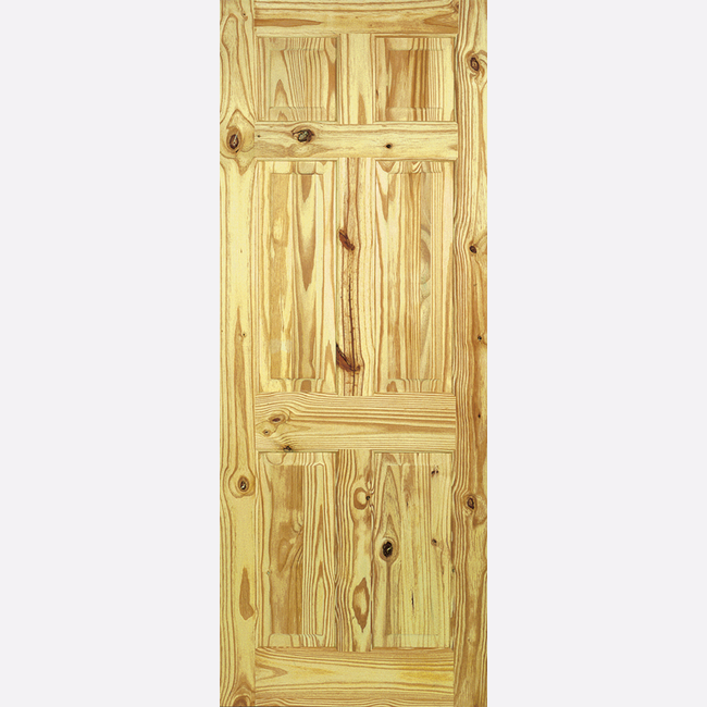 This is an image showing the LPD - 6P Knotty Pine Doors Available to order from T.H. Wiggans Ironmongery in Kendal