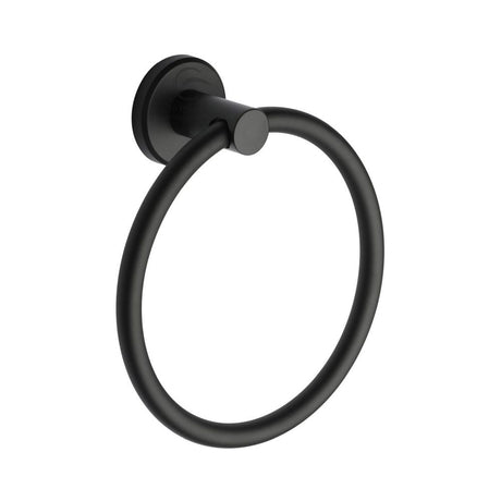This is an image of a M.Marcus - Towel ring Matt Black Finish, oxf-ring-blk that is available to order from T.H Wiggans Ironmongery in Kendal.